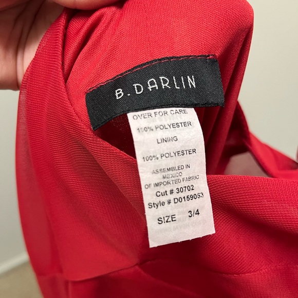 B. Darlin Full length red prom dress - Picture 4 of 4